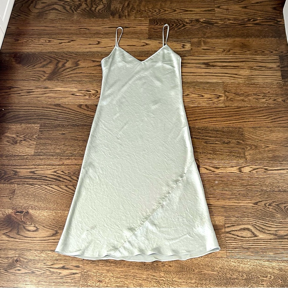 Wilfred Moss Green Midi Slip Dress